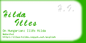 hilda illes business card